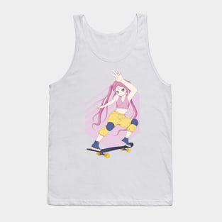 Anime Girl Skater P R t shirt Tank Top